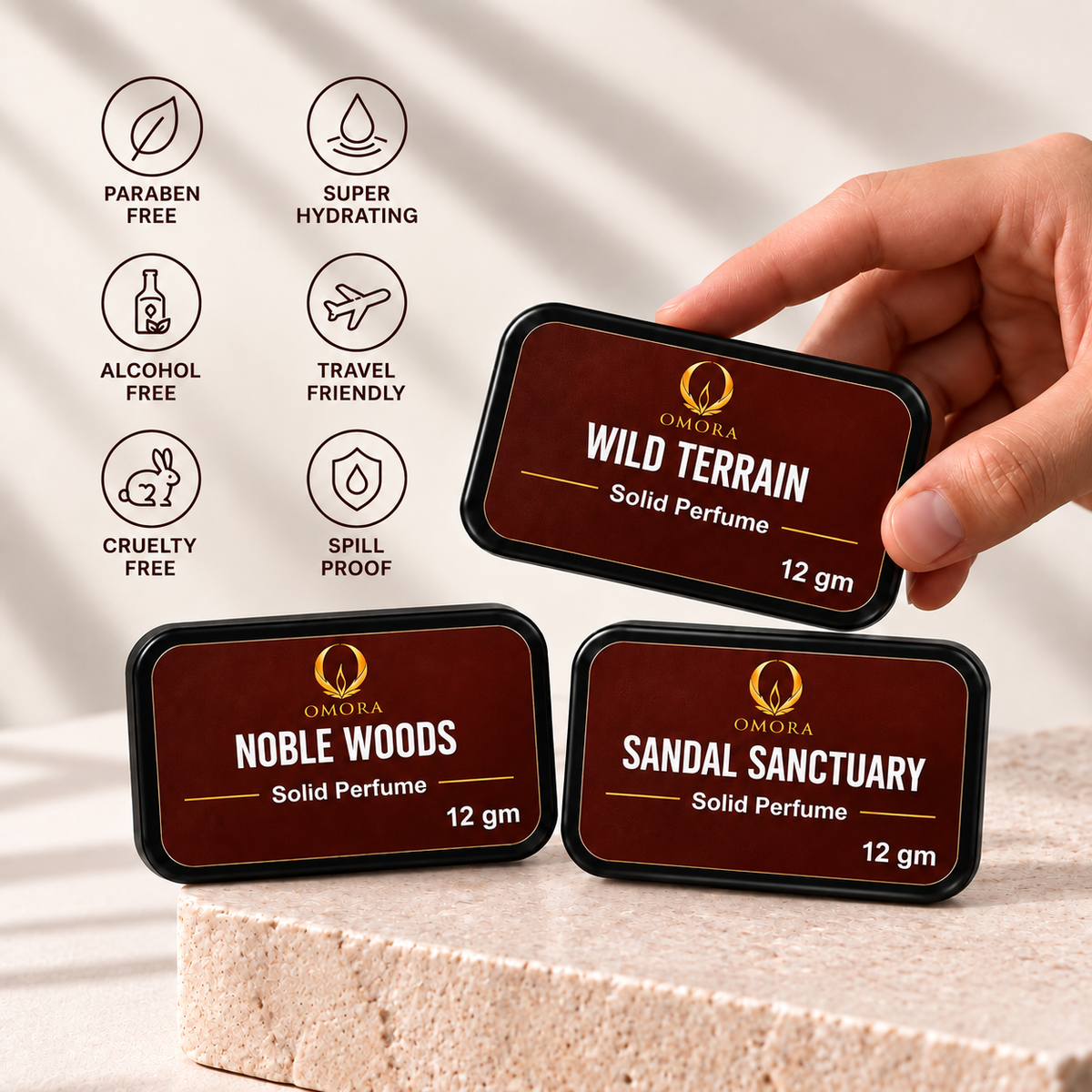Combo for solid perfume Woods Collection pack of 3