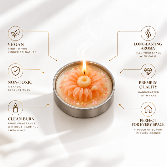 White and pink tea light candle (combo of 4)