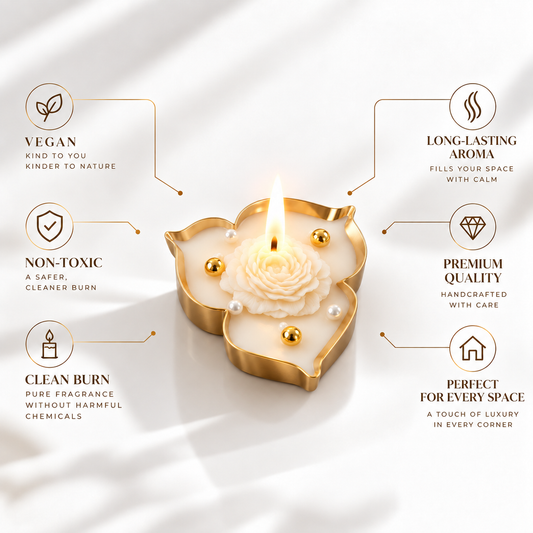 Tin Rose Urli candle (pack of 2)