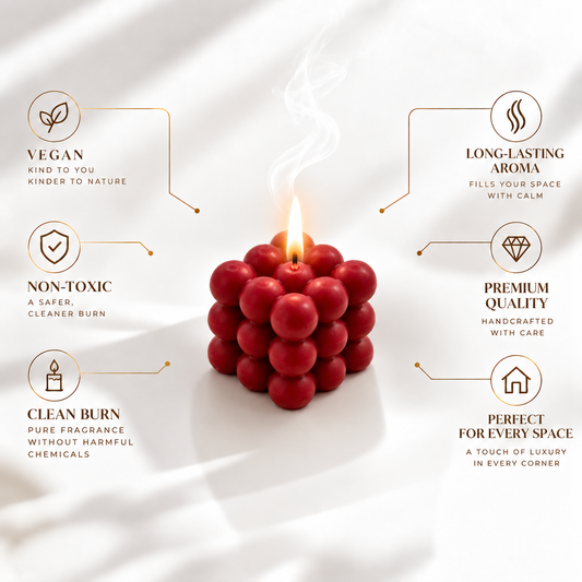 Red Bubble candle (pack of 2)