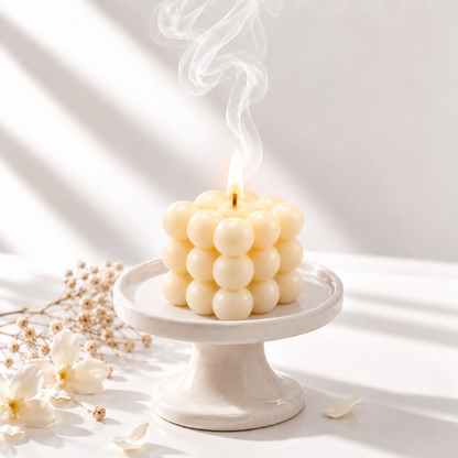 White bubble candle (combo of 4)