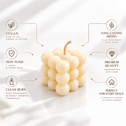 White bubble candle (combo of 4)