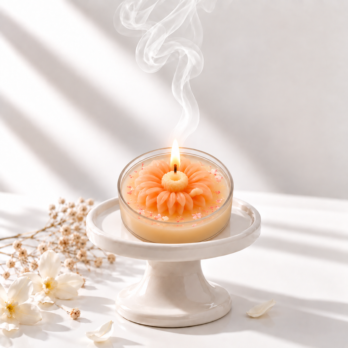 White and pink tea light candle (combo of 4)