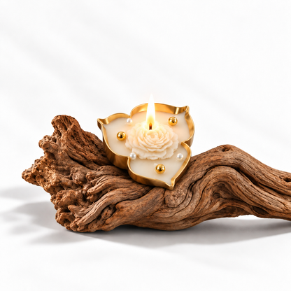 Tin Rose Urli candle (pack of 2)