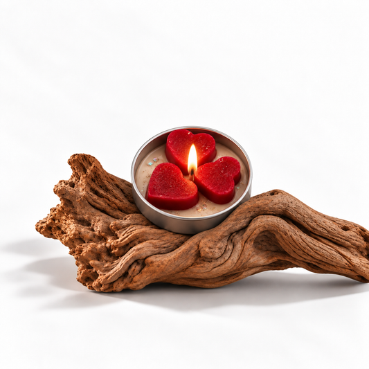 Tin heart candle tealight (combo of 4)