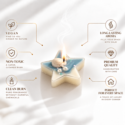 star blue sea tealight candle (combo of 4)