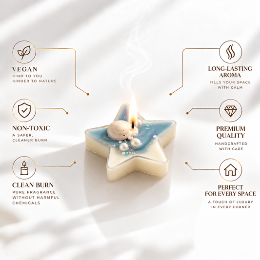 star blue sea tealight candle (combo of 4)
