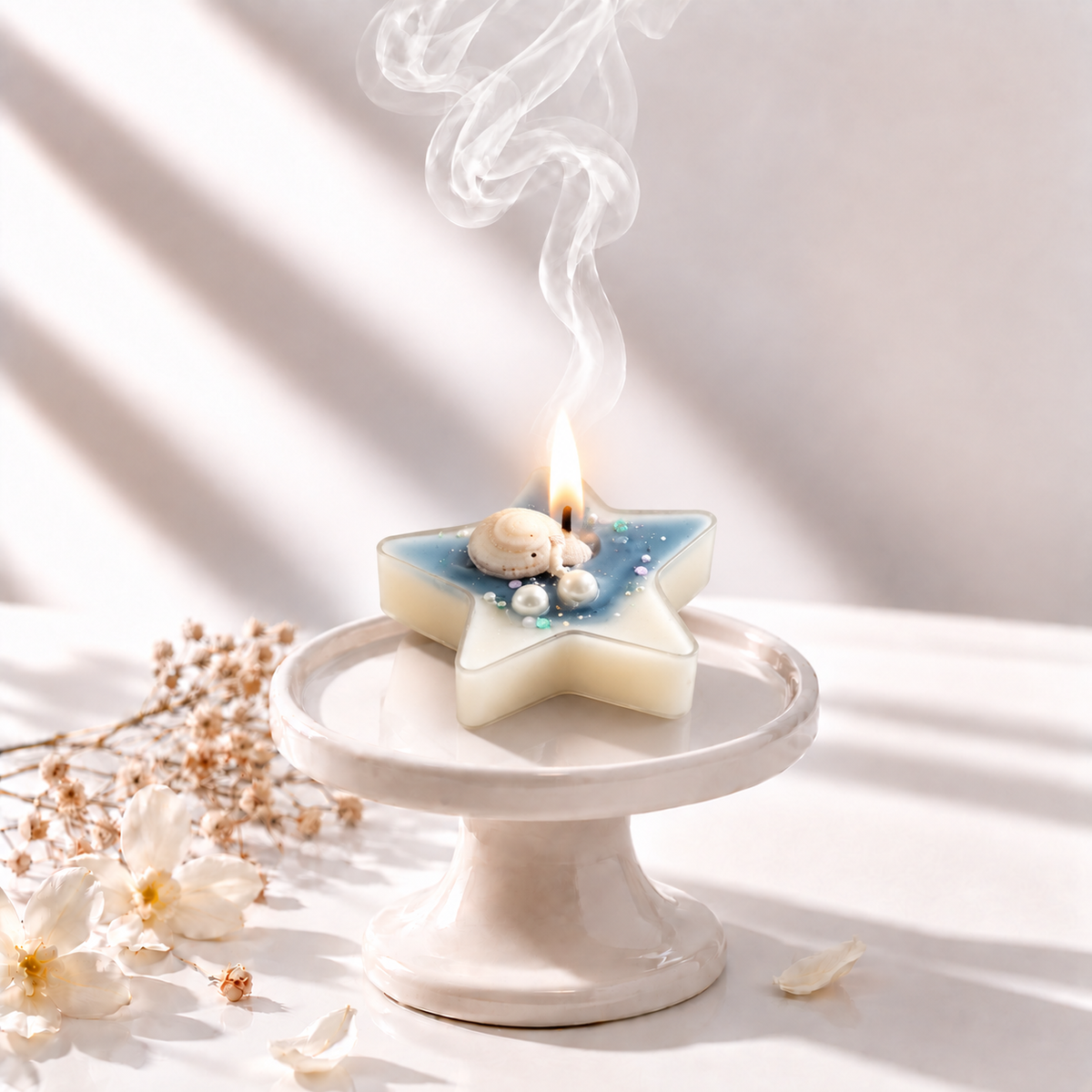 star blue sea tealight candle (combo of 4)