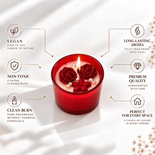 rose jar candle (pack of 2)