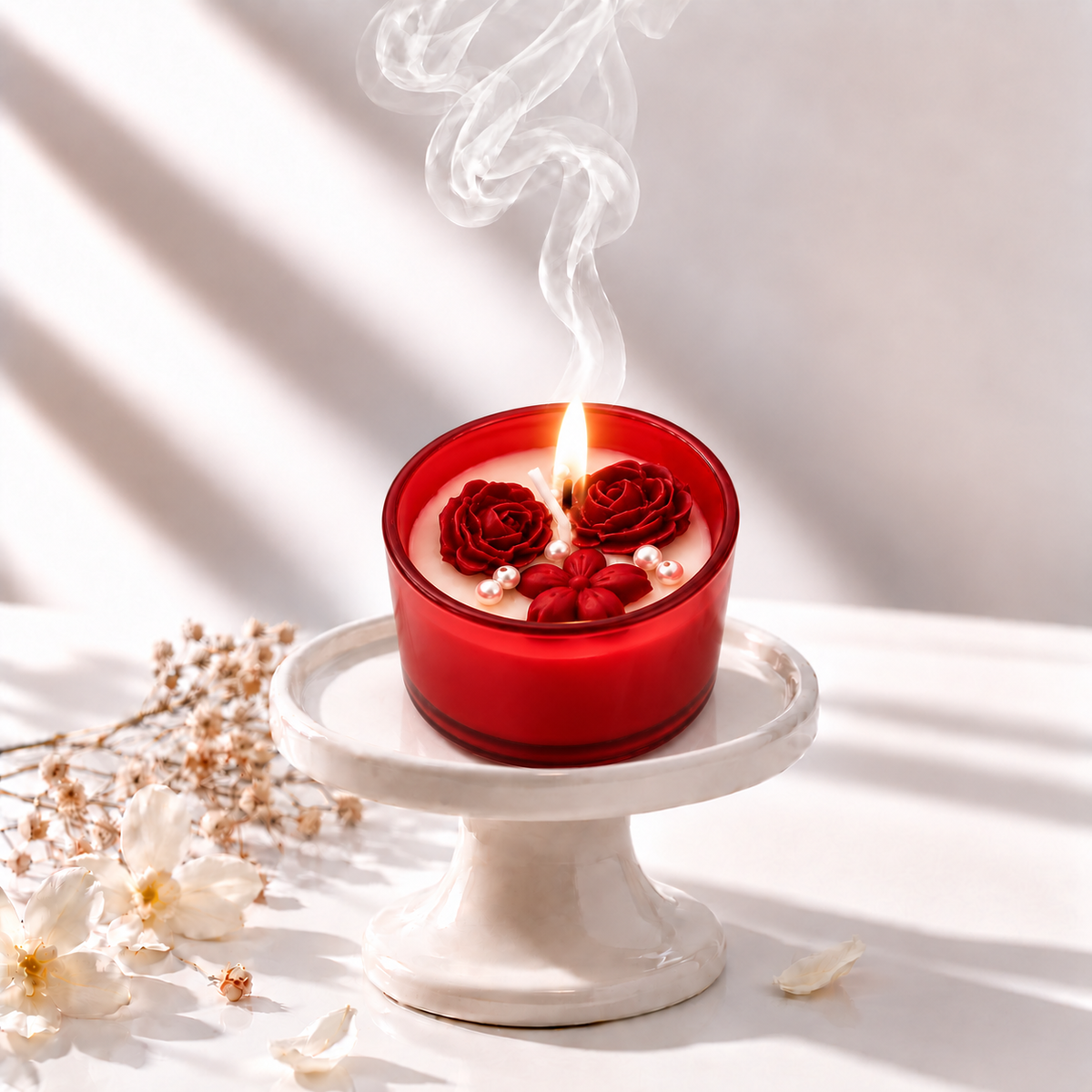 rose jar candle (pack of 2)