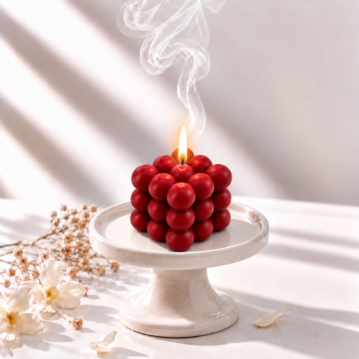 Red Bubble candle (pack of 2)