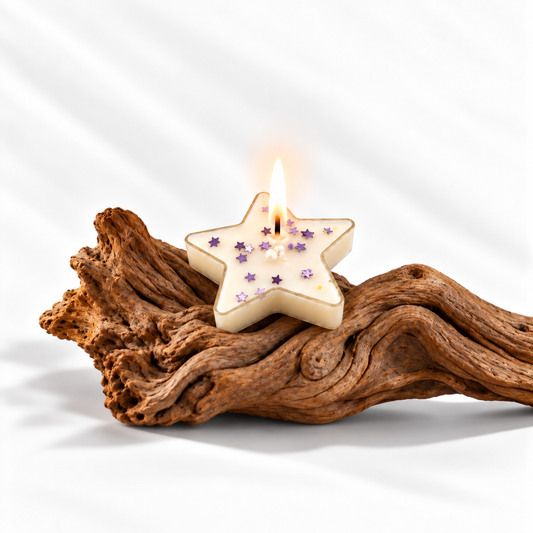 Purple star candle (combo of 4)