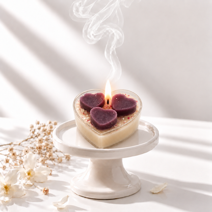Purple heart candle (combo of 4)