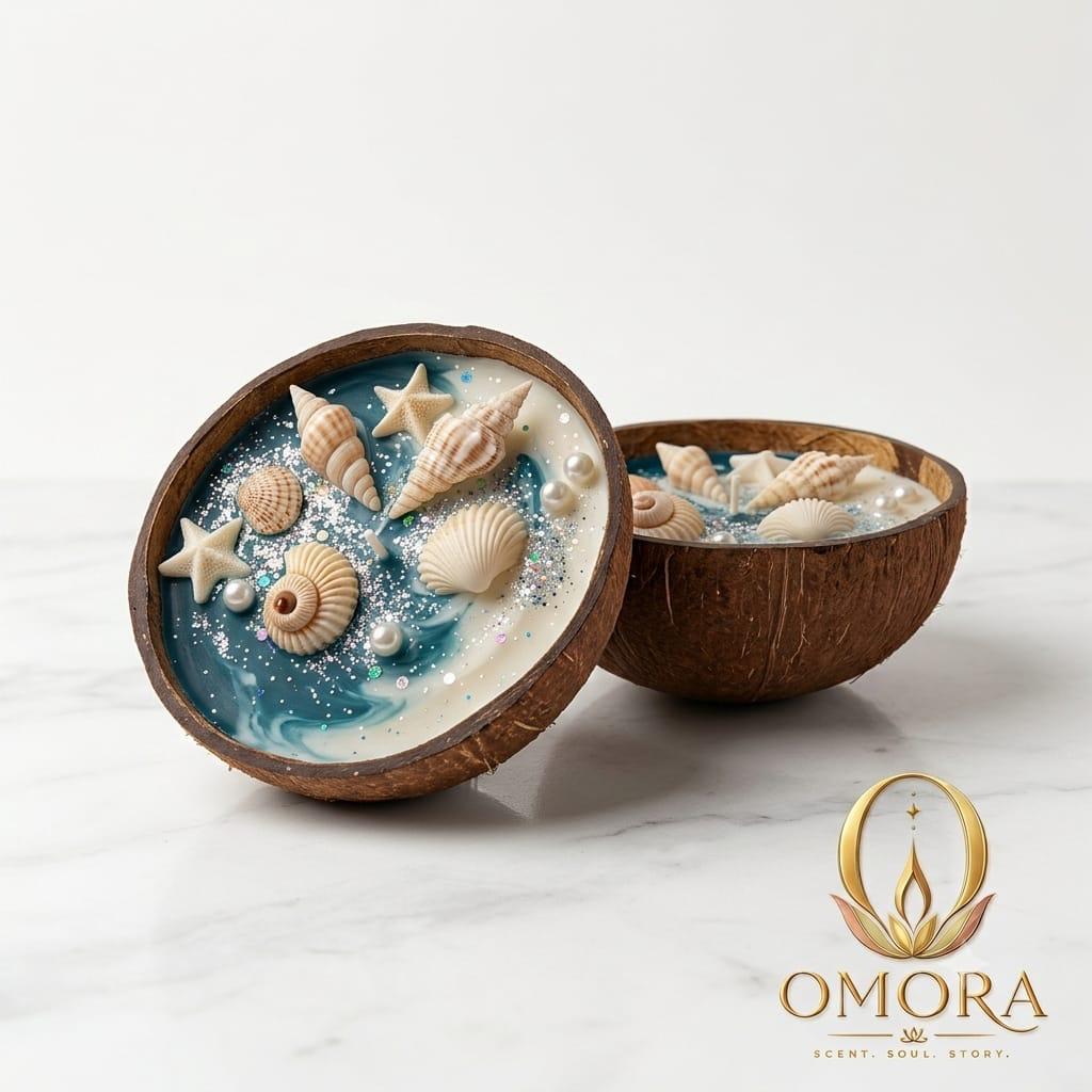Coconut Shell Sea Candle Pack of 2 - Elevate Every Moment Infographic